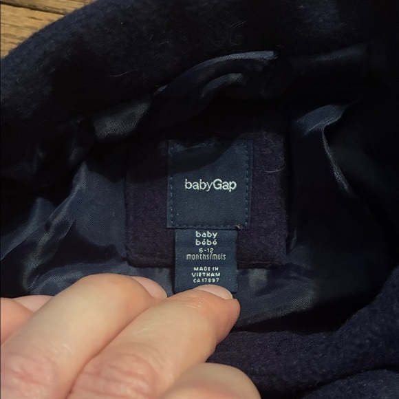 GAP Kids Navy Pea Coat with a Cute Bow - Picture 2 of 9
